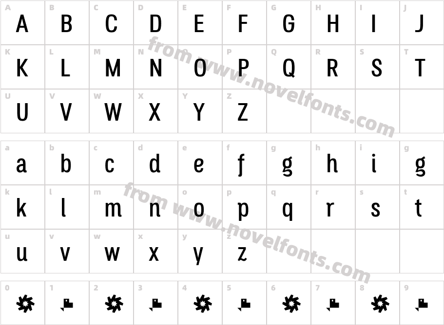 Octagen Roman RomanCharacter Map