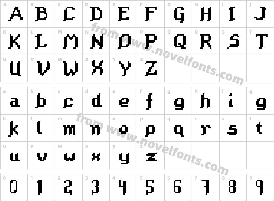 Octavius RegularCharacter Map