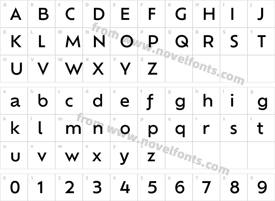 Ofelia Text MediumCharacter Map