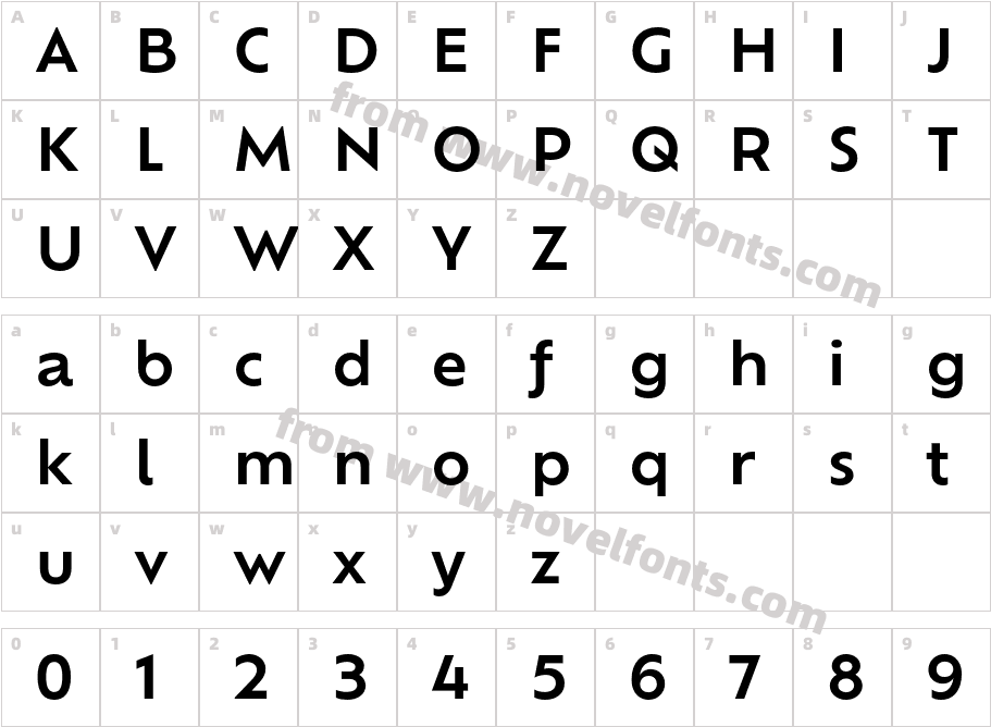 Ofelia Text SemiboldCharacter Map
