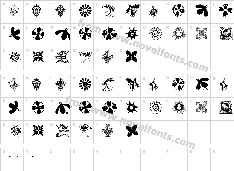 Old Typo Elements ThreeCharacter Map