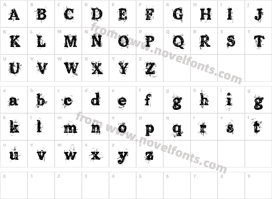 Old printing press_FREE versionCharacter Map