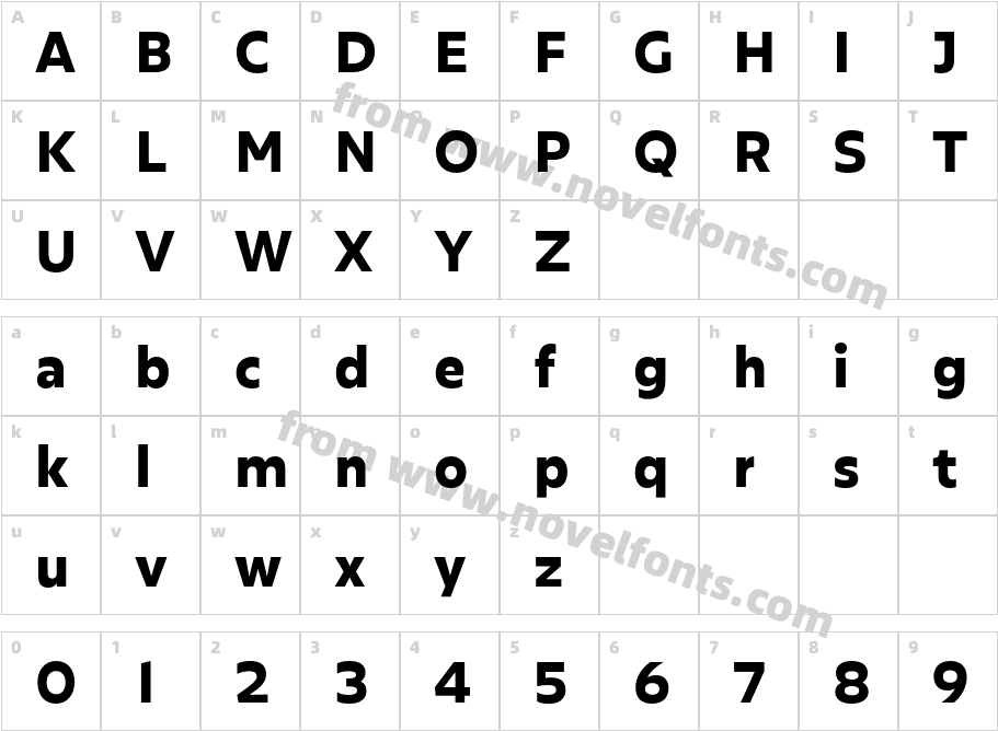 Olivetta BoldCharacter Map