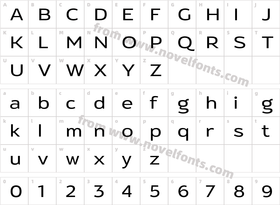 Oliviar Sans Light ExCharacter Map