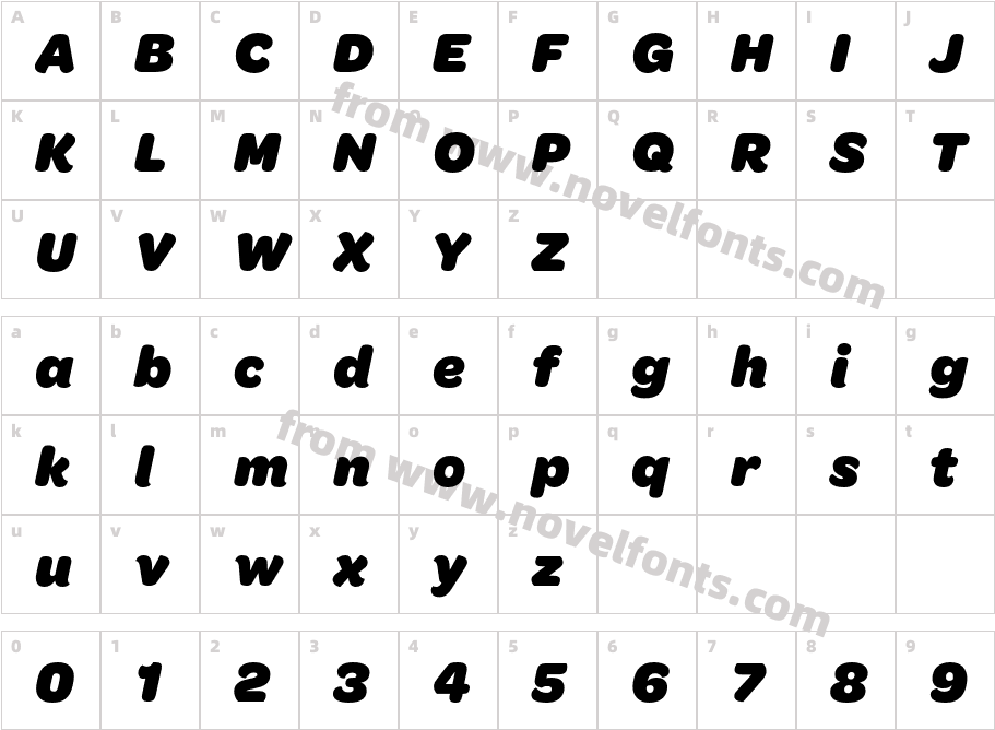 Omnes Greek Black ItalicCharacter Map