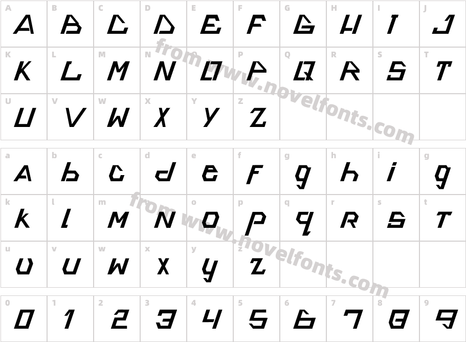Omnitrinx RegularCharacter Map