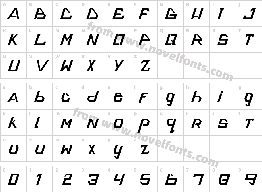 Omnitrinx RegularCharacter Map