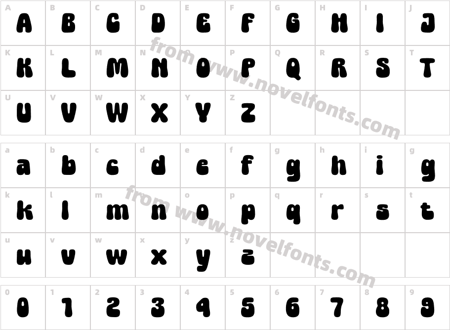 Onde Sunday BoldCharacter Map