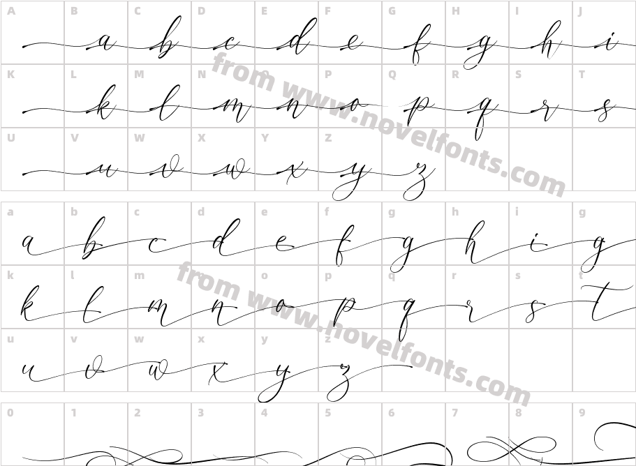 Opera Signature Script SwashCharacter Map