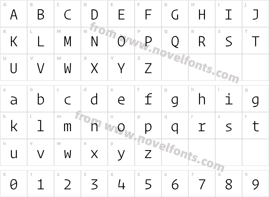 Operator Mono LightCharacter Map