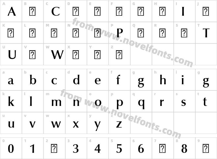 Optima LT Pro Demi BoldCharacter Map