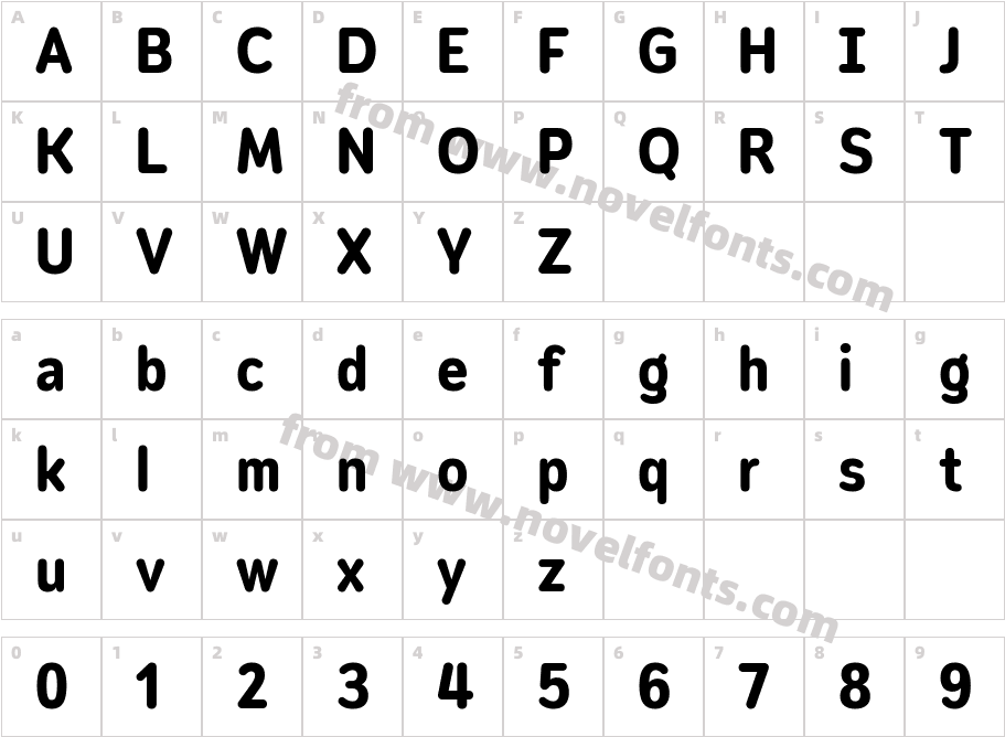 Opun Mai Bold Semi CondensedCharacter Map