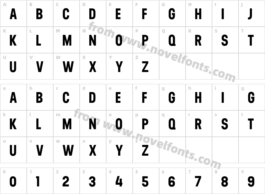 Orecla BoldCharacter Map