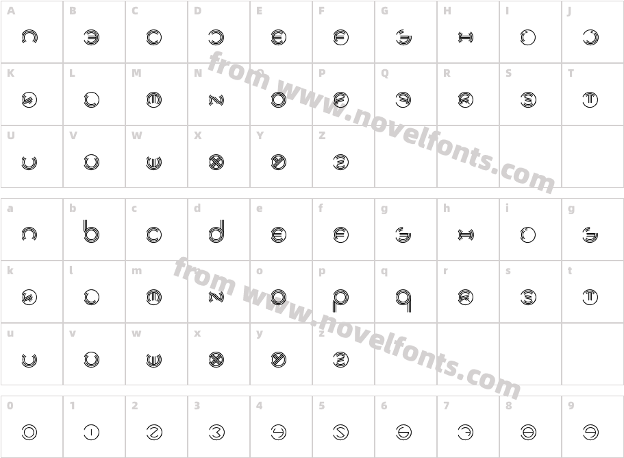 Modern RingflashCharacter Map