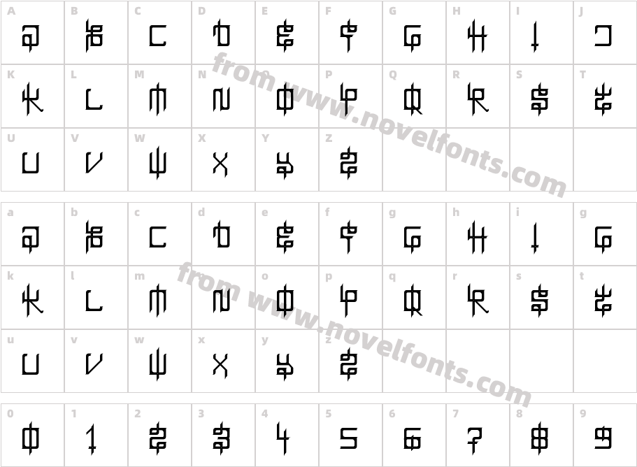 Orient RegularCharacter Map