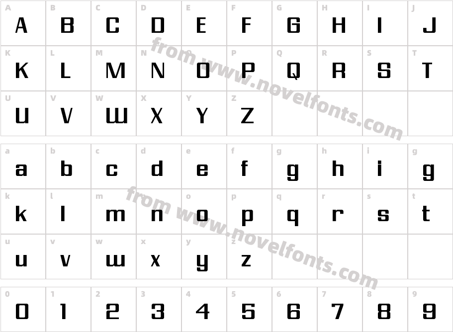 Modern Vision RegularCharacter Map