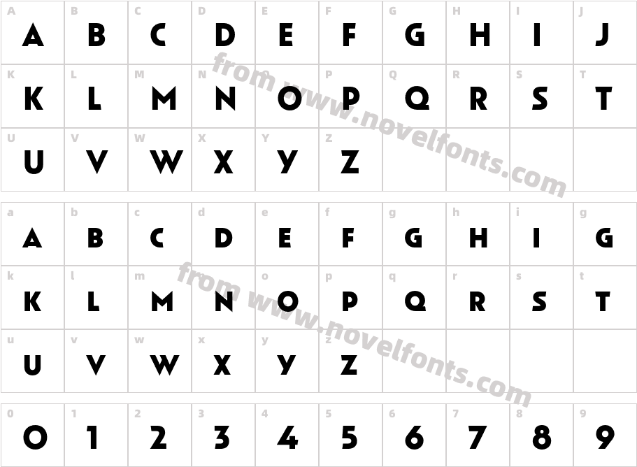 Oskar One BoldCharacter Map