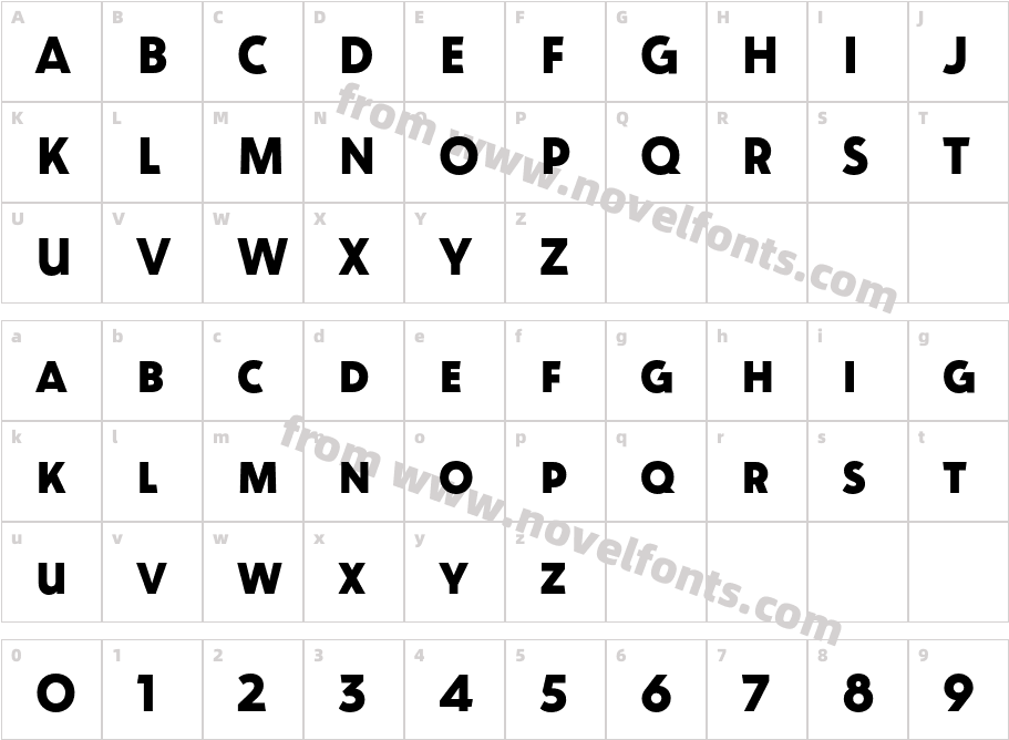 Oskar Two BoldCharacter Map