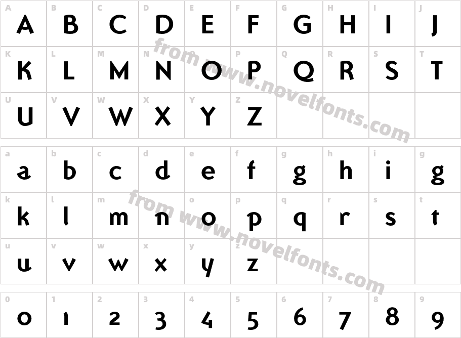 OttomatOT BoldCharacter Map
