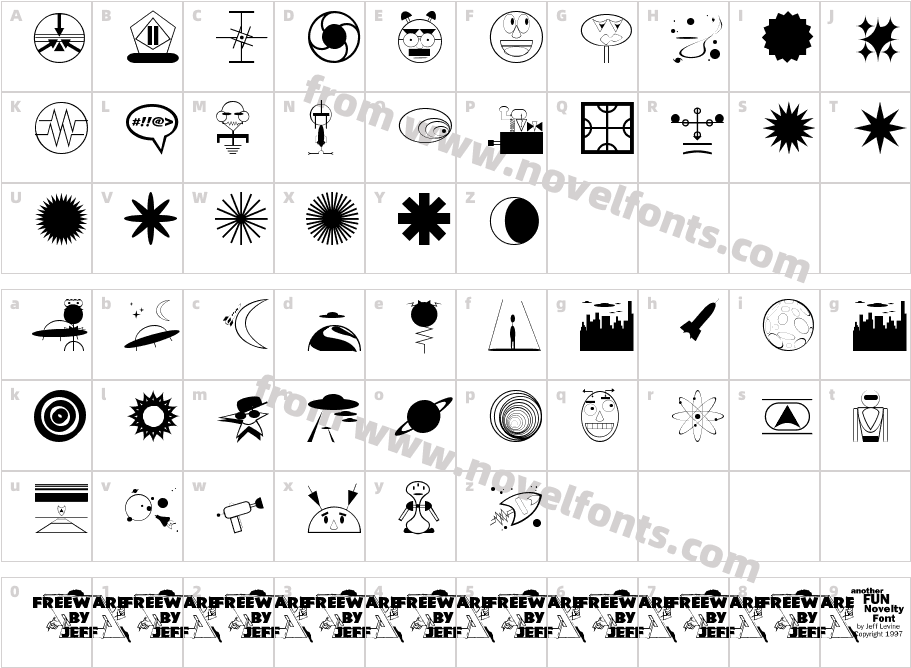 Outer Space JLCharacter Map