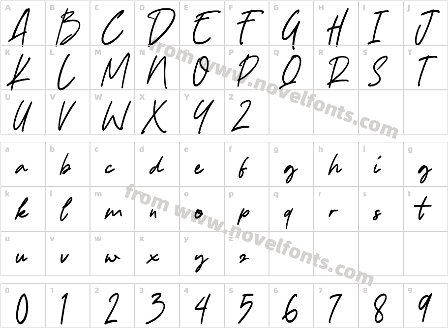 Outslight RegularCharacter Map