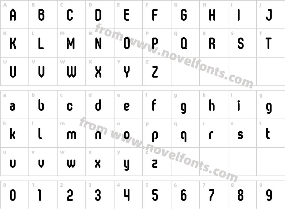 Oval Trial BoldCharacter Map