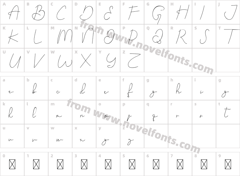 Overa Demo RegularCharacter Map
