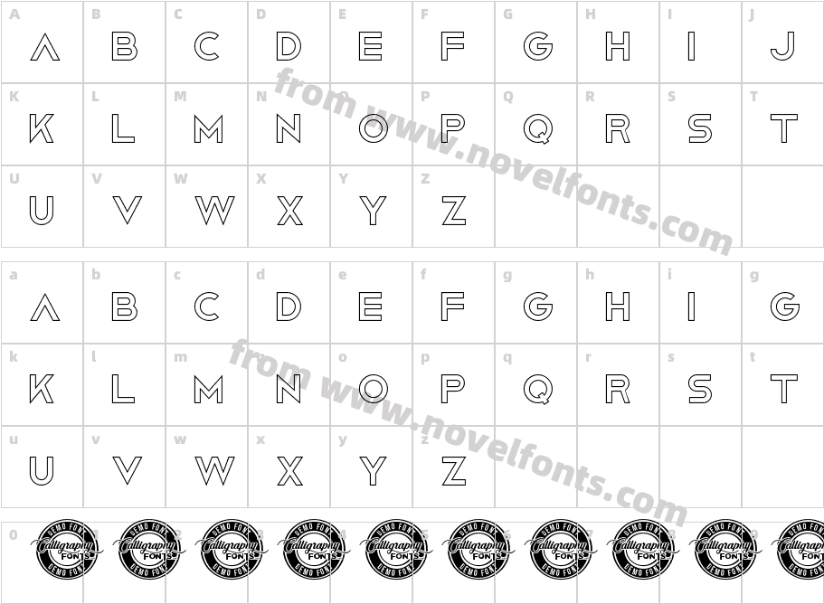 Overcame Demo OutlineCharacter Map
