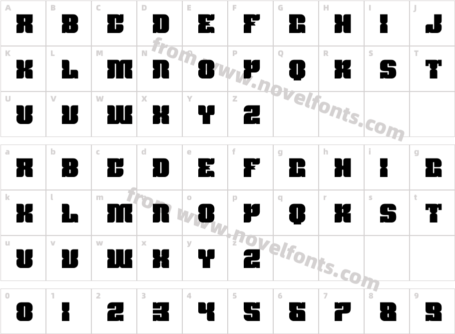 Overizer RegularCharacter Map