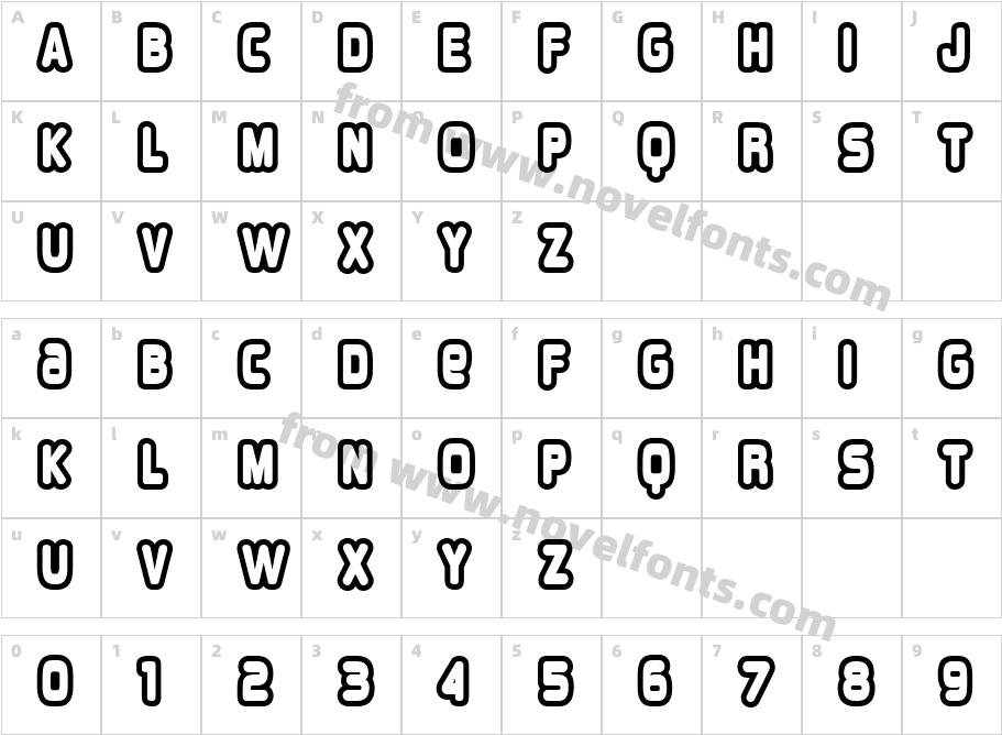 Overload Burn RegularCharacter Map
