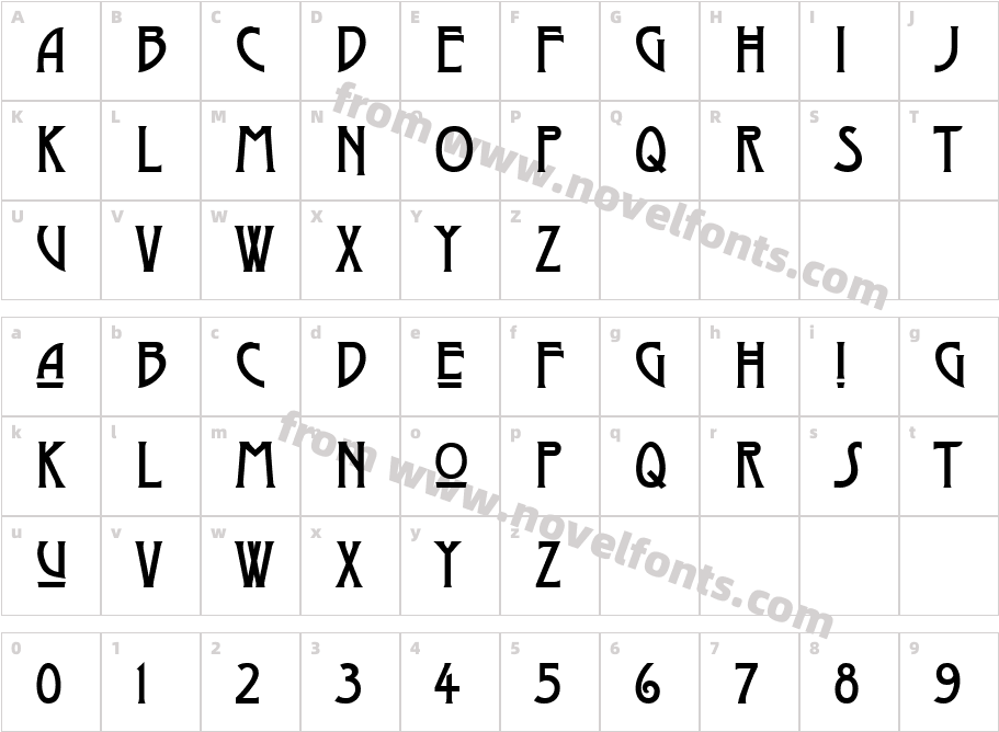 Moderno ThreeCharacter Map