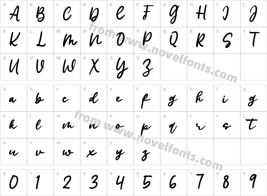 Modesty ScriptCharacter Map