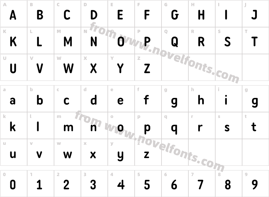 PF Aljamal MediumCharacter Map