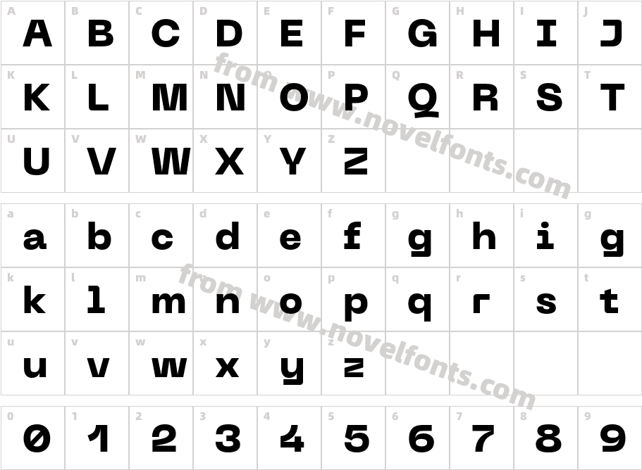 PP Neue Machina Plain UltraboldCharacter Map