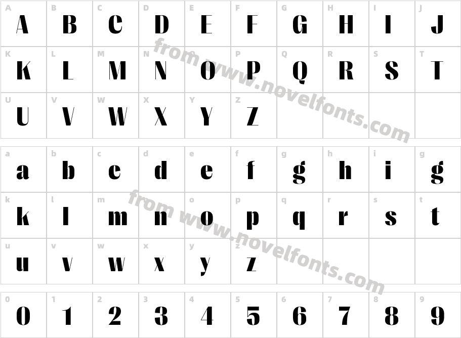 PP Right Sans Compact BlackCharacter Map