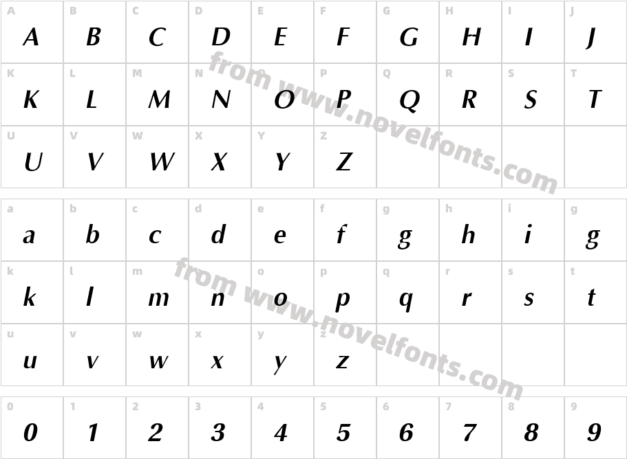 PSL Asadong Bold ItalicCharacter Map