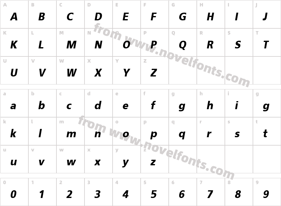 PSL Imperial Bold ItalicCharacter Map