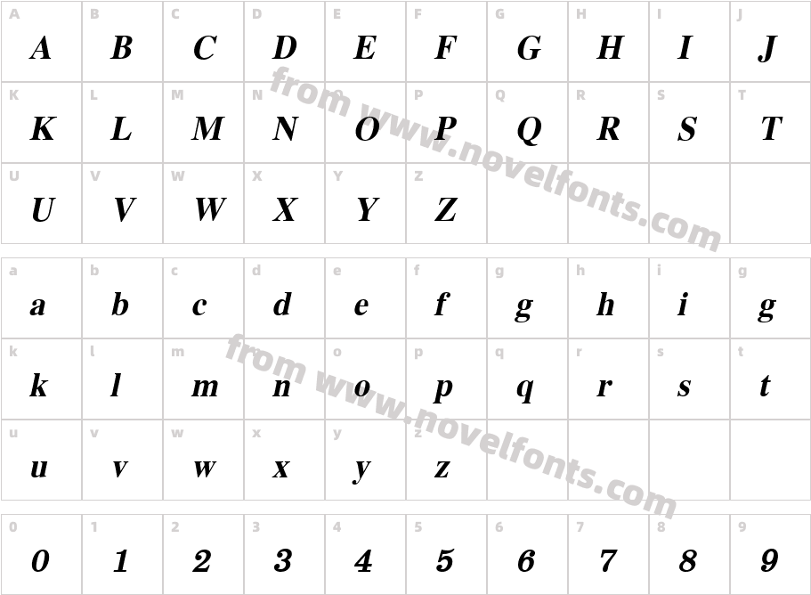 PSL Sri Siam Bold ItalicCharacter Map