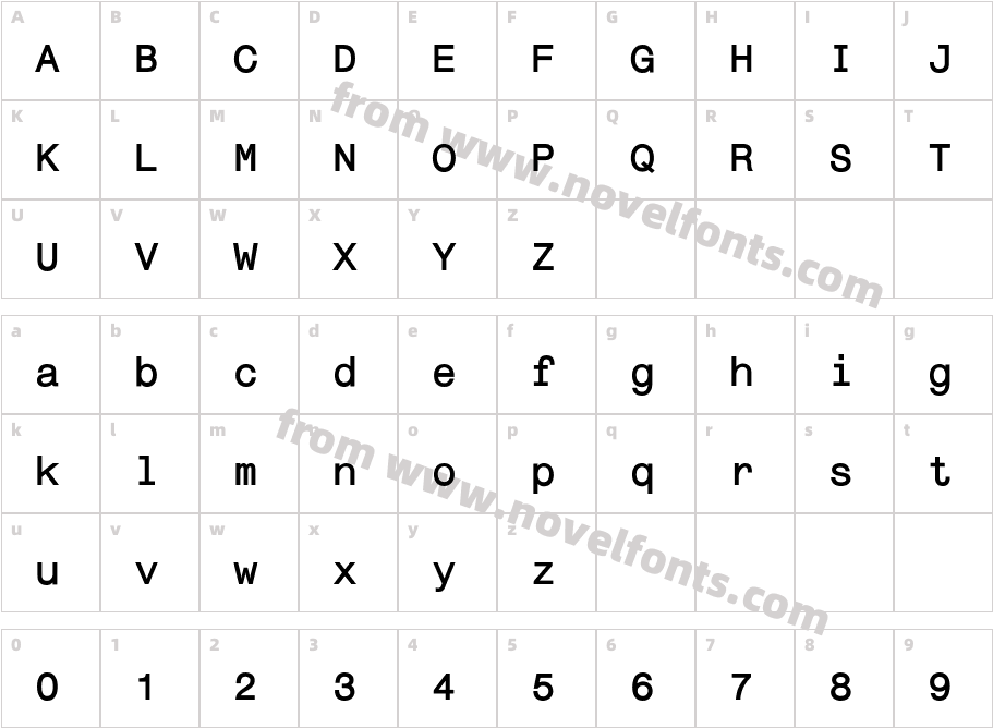 PSL Text Mono Pro BoldCharacter Map
