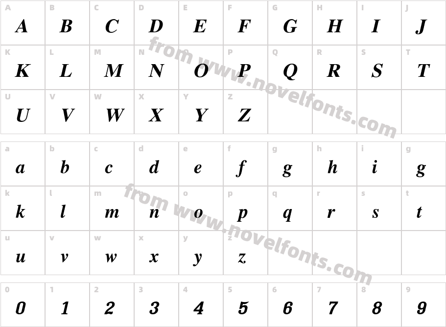 PSL Thai Common Pro Bold ItalicCharacter Map