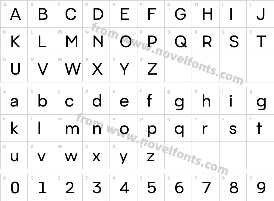 Pacaembu Trial MediumCharacter Map