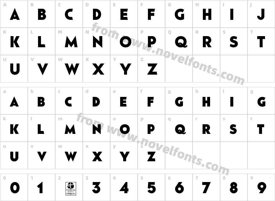 Pages Grotesque Black DemoCharacter Map