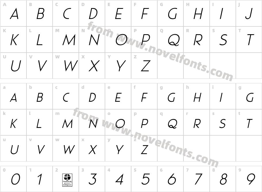Pages Grotesque Light Demo ItalicCharacter Map