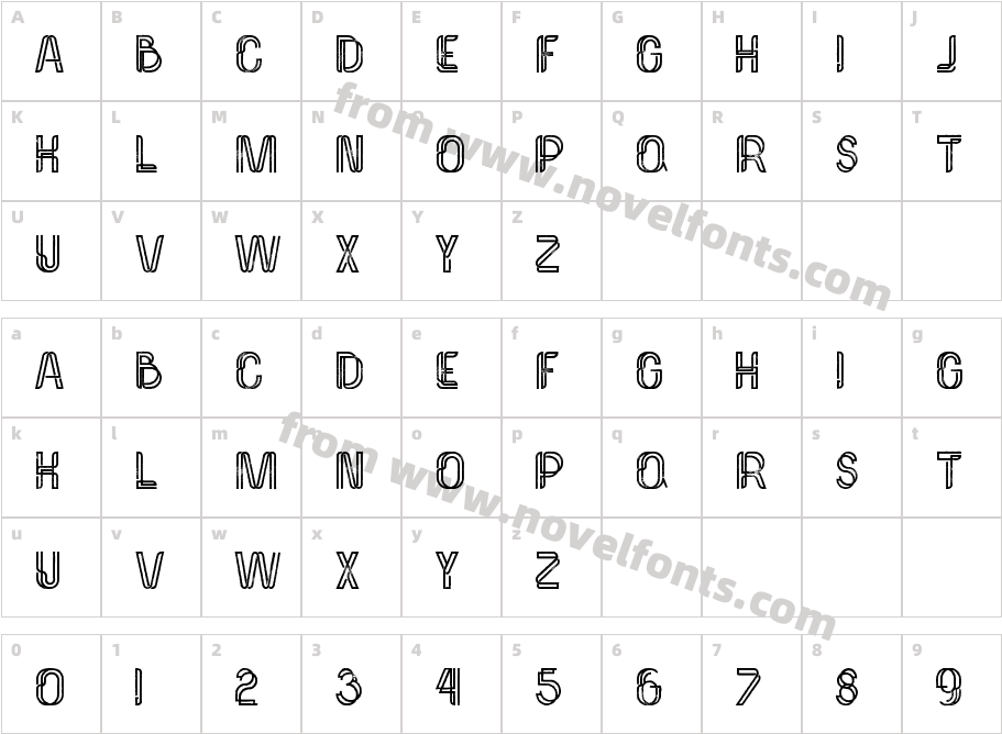 Palma Bold GrungeCharacter Map