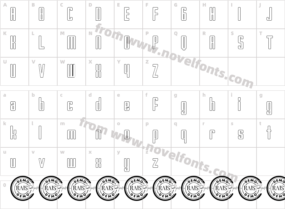 Panoramatic Demo OutlineCharacter Map