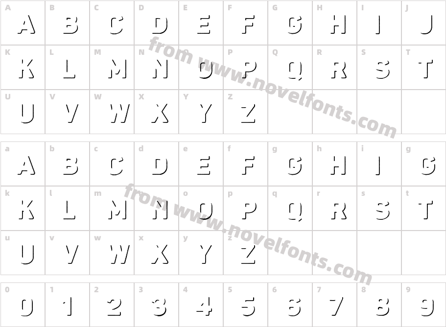 Panton Rust Extra Bold Trial ShadowCharacter Map