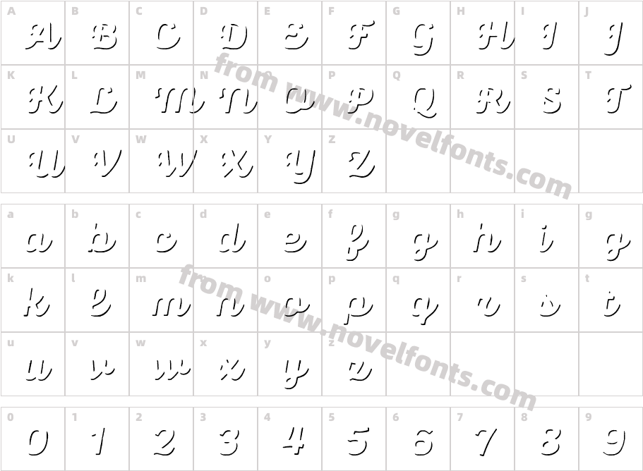 Panton Rust Script Bold Trial ShadowCharacter Map