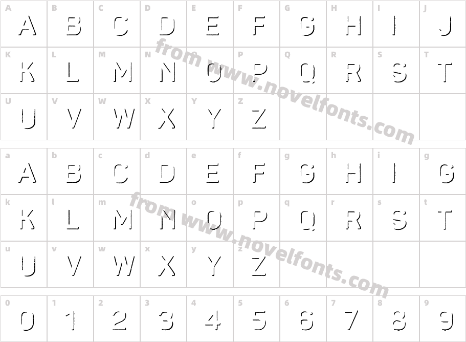 Panton Rust Semibold Trial ShadowCharacter Map
