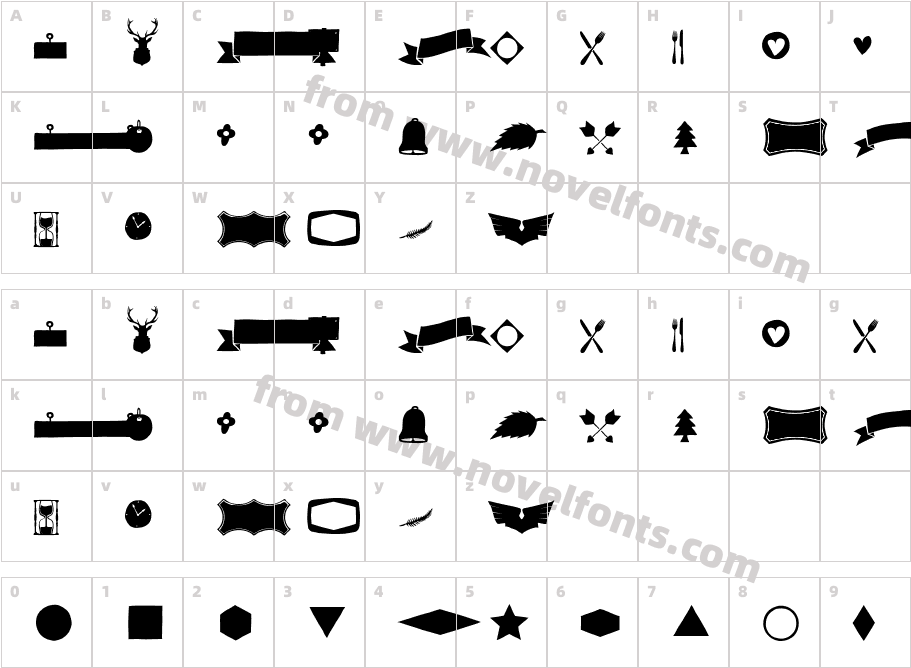 Paper Cute OrnamentsCharacter Map