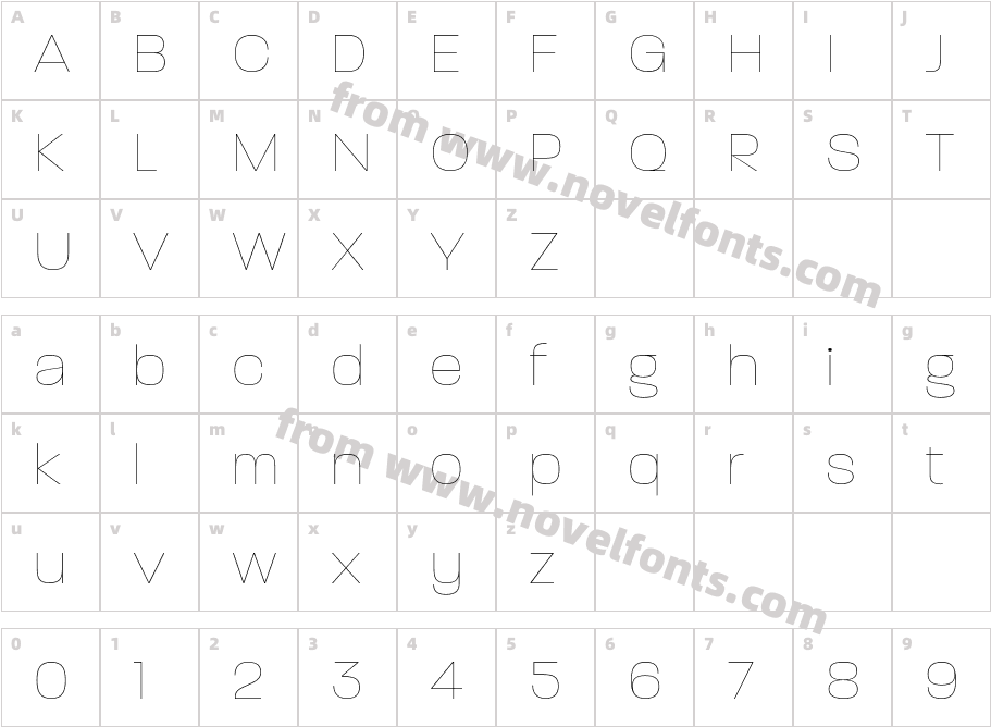 Paralucent ThinCharacter Map